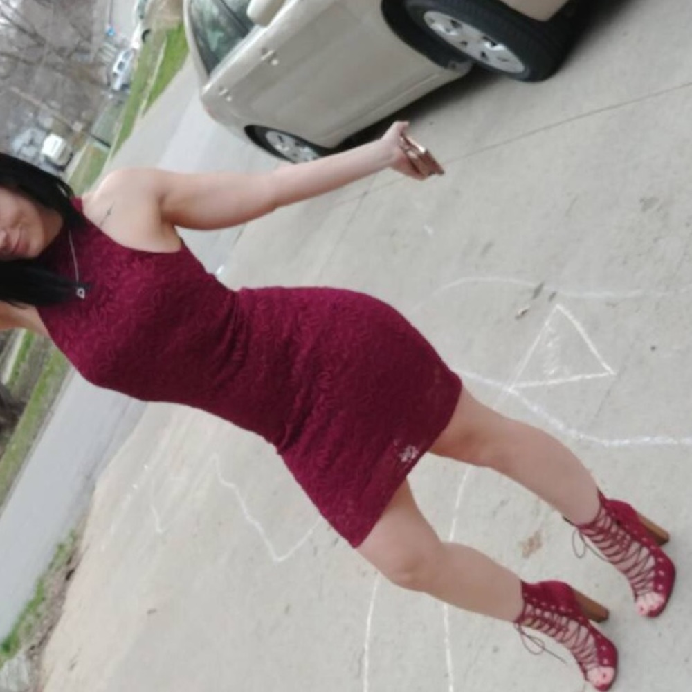 Red dress, red heels. Together or individually.